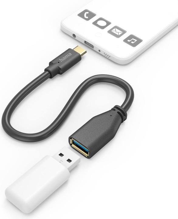 Hama USB C – USB A Adapter (0.15 m, USB 3.2 Gen 1)