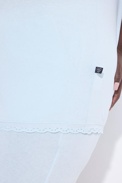 Produktbild Ulla Popken Pyjama, Zweiteiler, Lochstickerei, Zierfalte, 3/4-Arm (42, 44)