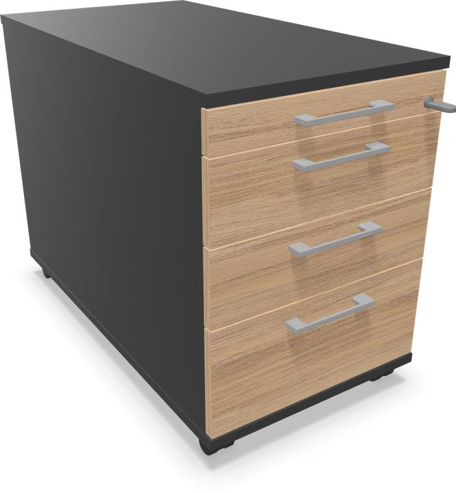 Amber oak decor with structure, Black, Dark grey, Silver grey