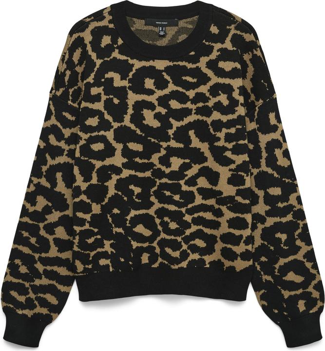 Vero Moda Vmsiljeanimal Ls O-Nck Pullover Ga Noos