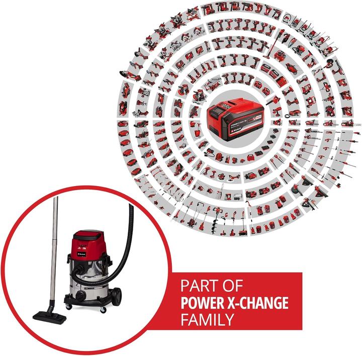 Image du produit Einhell TE-VC 36/25 Li S (Aspirateur eau et poussière)