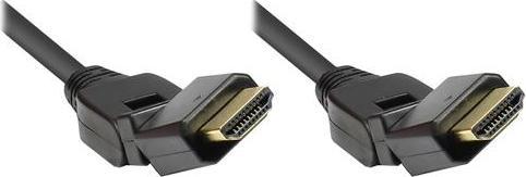 Actual product image Good Connections High-Speed HDMI(R) Cable, Rotatable by 360°, 3 m (3 m, HDMI)