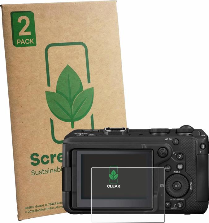 Produktbild ScreenLeaf Schutzfolie für Canon EOS R6 V nachhaltiger Displayschutz Display Schutz Folie Klar Transparent