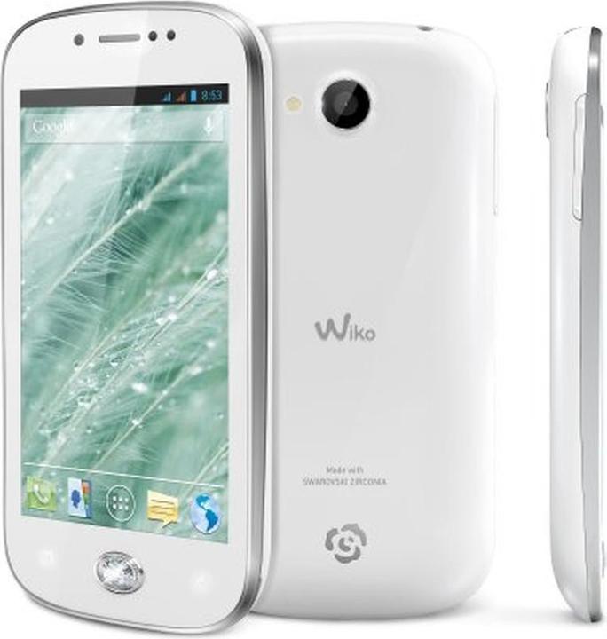 Produktbild Wiko Smartphone mit Swarovski Zirconia, Dual-SIM, 5 MP Kamera, IPS Display (4 GB, Weiss, 4")