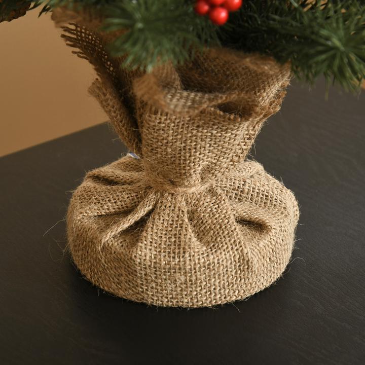 Actual product image Homcom Artificial Christmas tree for the table with base packed in burlap (50 cm)
