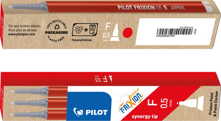 Produktbild Pilot FriXion Refill Point Set Set à 3 (Ersatzmine, Rot, 0.25 mm)