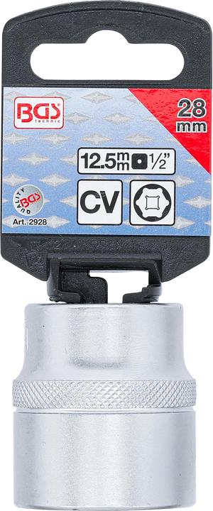 Produktbild BGS Steckschlüssel-Einsatz Sechskant Antrieb Innenvierkant 12,5 mm (1/2") SW 28 mm (28 mm)