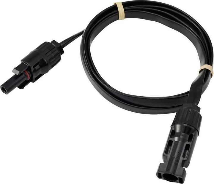 Tru Components PV-Solarverlängerungs-Flachkabel, Stecker auf Buchse, Schwarz, 1 m TC-13805776