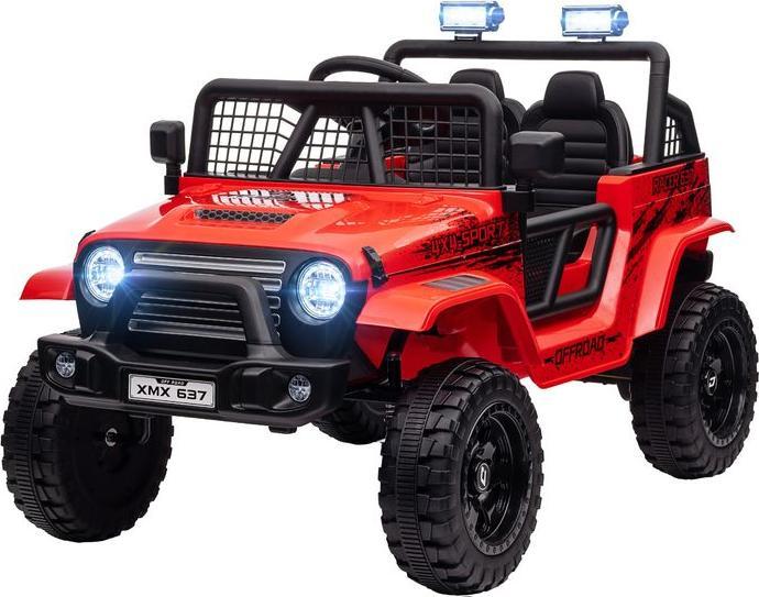 Actual product image Swisshandel24 Elektro Kinderauto, Geländewagen mit 2,4G Fernbedienung, 3-5 km/h für 3-6 Jahre, rot (12 V)
