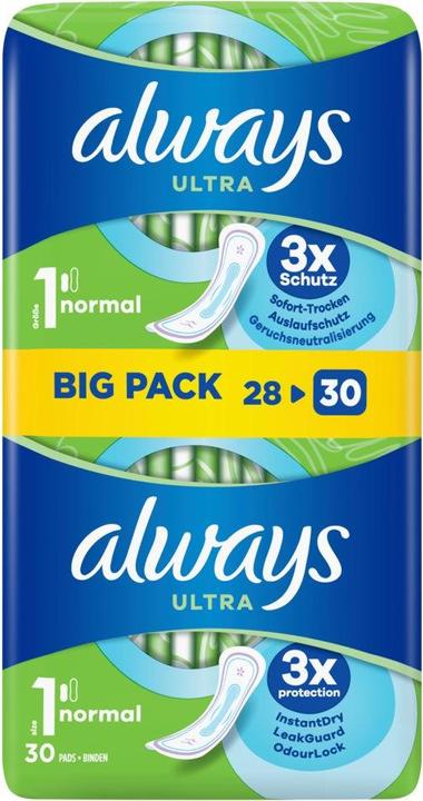 Produktbild Always Ultra Binde Normal BigPack (30x)