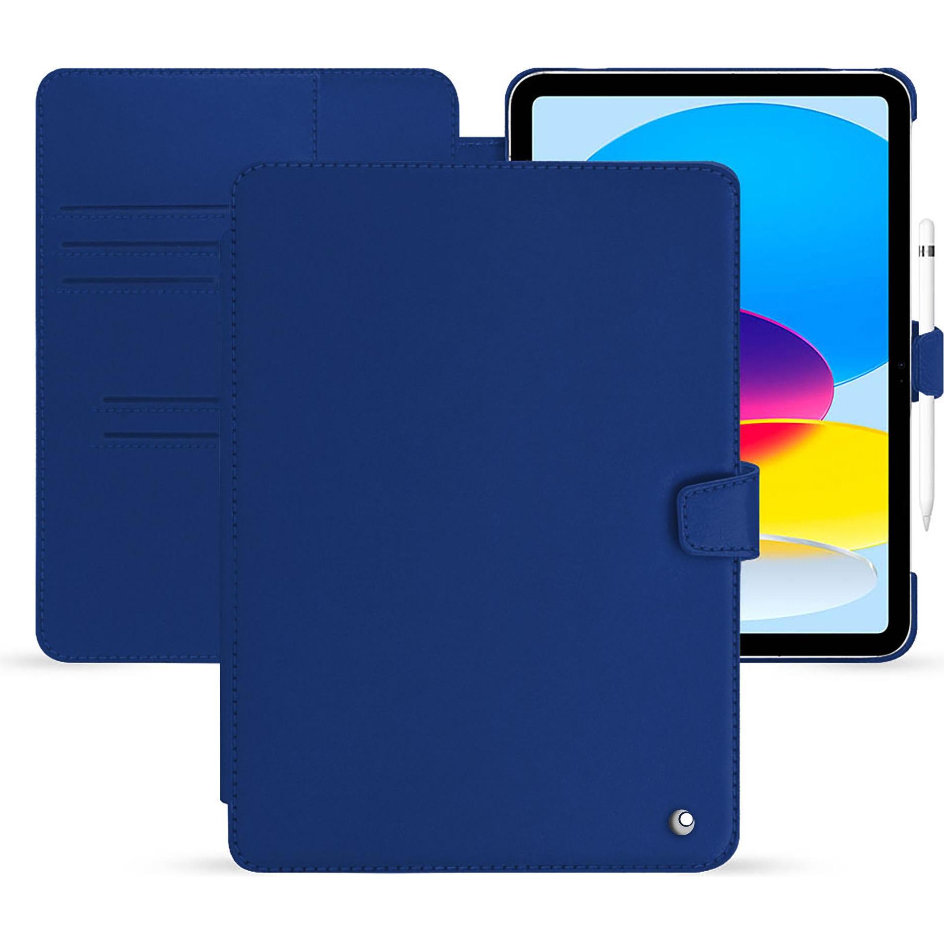 Noreve Lederschutzhülle Apple iPad (2022) (iPad 2022 (10. Gen)), Tablet Hülle, Blau