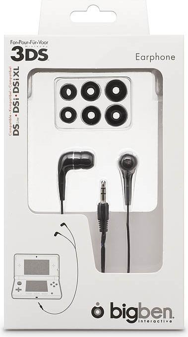 Bigben Ecouteurs stéréo intra-auriculaires - noir, DSi / DSi XL / 3DS (Filaire)