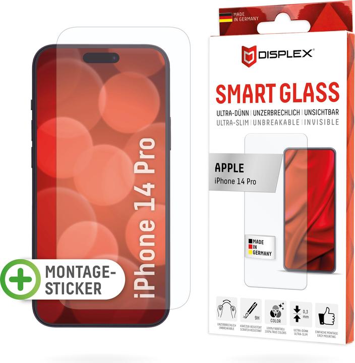 Produktbild Displex Smart Glass, Displayschutzfolie (1 Stück, Apple iPhone 14 Pro)