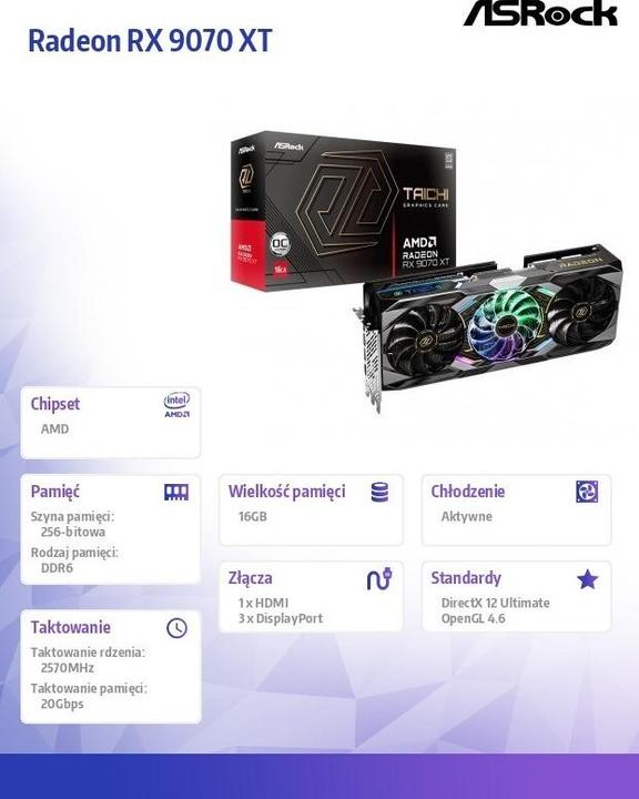Produktbild AsRock Radeon RX 9070 XT Taichi OC (16 GB)