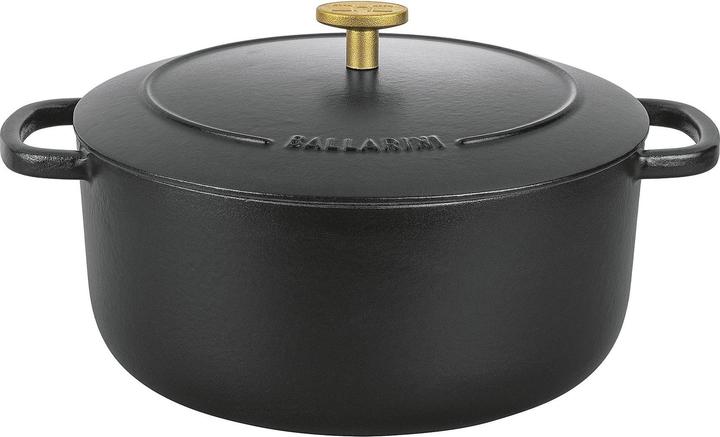 Produktbild Ballarini Cocotte BELLAMONTE 24 cm rund 4,0 Liter Bräter aus Gusseisen schwarz (24 cm, Bräter + Schmortopf, Gusseisen)