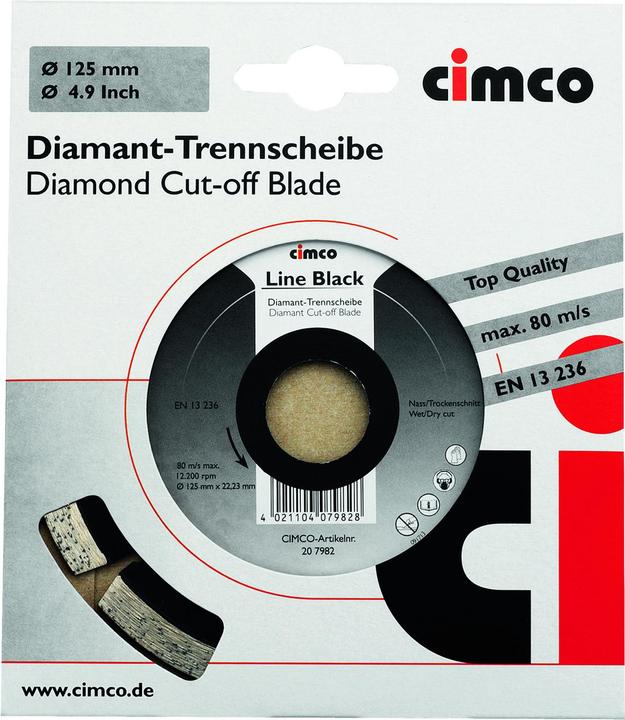 Produktbild Cimco Diamant-Trennscheibe, Abrasiv 115