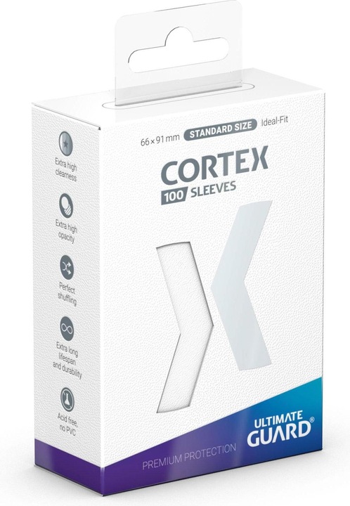 Actual product image Ultimate Guard Card Sleeve Cortex Sleeves Standard Size White 100