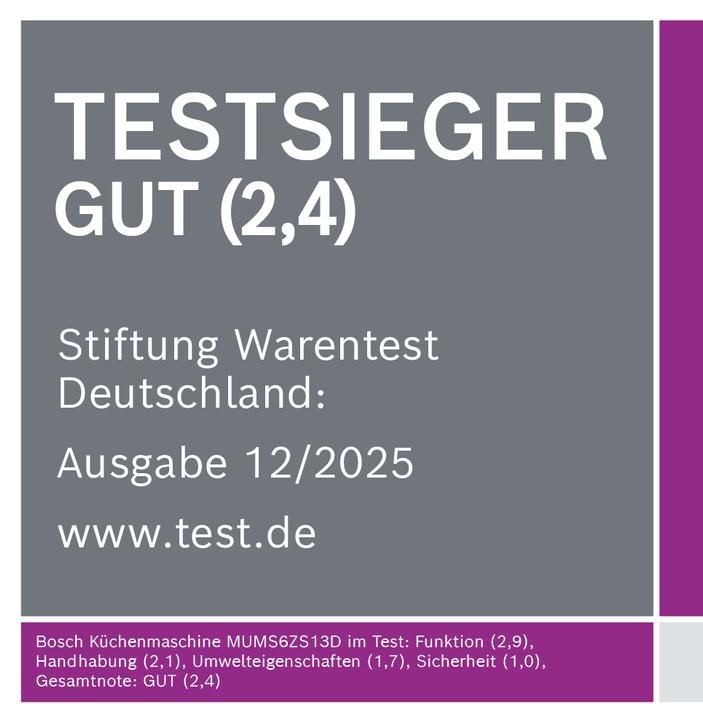 Actual product image Bosch Hausgeräte series 6 MUMS6ZS13D (1600 W, 5.50 l)