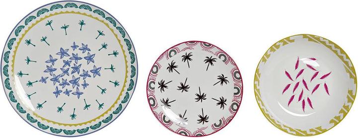 Immagine prodotto DKD Home Decor Geschirr-Set Kolonial Afrikaner 27 x 27 x 2,5 cm 18 Stücke (18 pcs) (18 pz.)