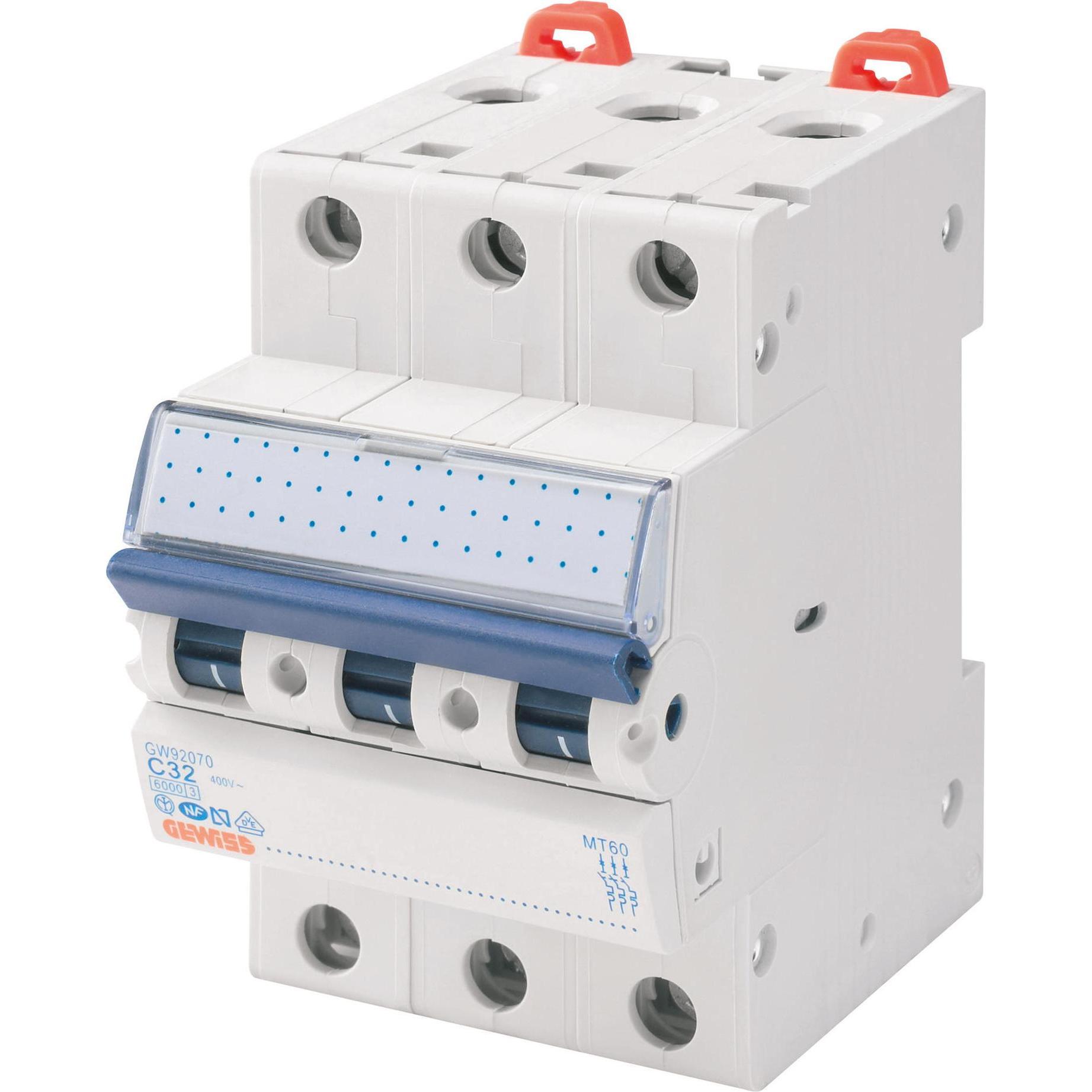 Gewiss, Schutzschalter, GEWI GW92667 Leitungsschutzschalter (MCB) C-16A 10 kA 3-Pol 3TE