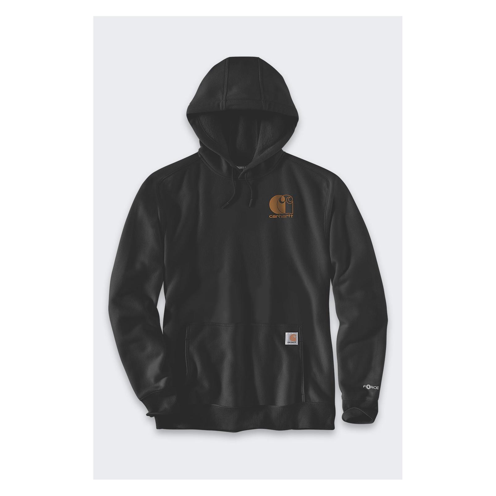 Carhartt, Mannen, Springer, Force Lightweight Signature Black Sweatshirt, Zwart, (L)