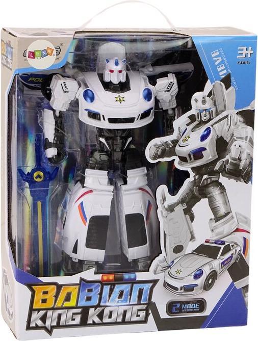 Image du produit Lean Toys Auto-Robot 2-in-1-Polizeiauto-Transformation
