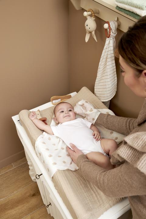 Produktbild Meyco 3-Pack Waschhandschuhe Dot Stripe sand (20 cm, 17 cm)