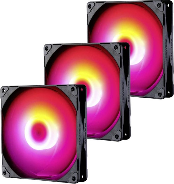 Phanteks M25 PWM D-RGB Lüfter, 3er Pack - 140mm, schwarz (140 mm, 3 x)