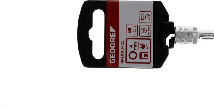 Produktbild Gedore Red red R41000403 Steckschlüsseleinsatz 1/4" 6-kant 4 mm Länge 25 mm (4 mm)
