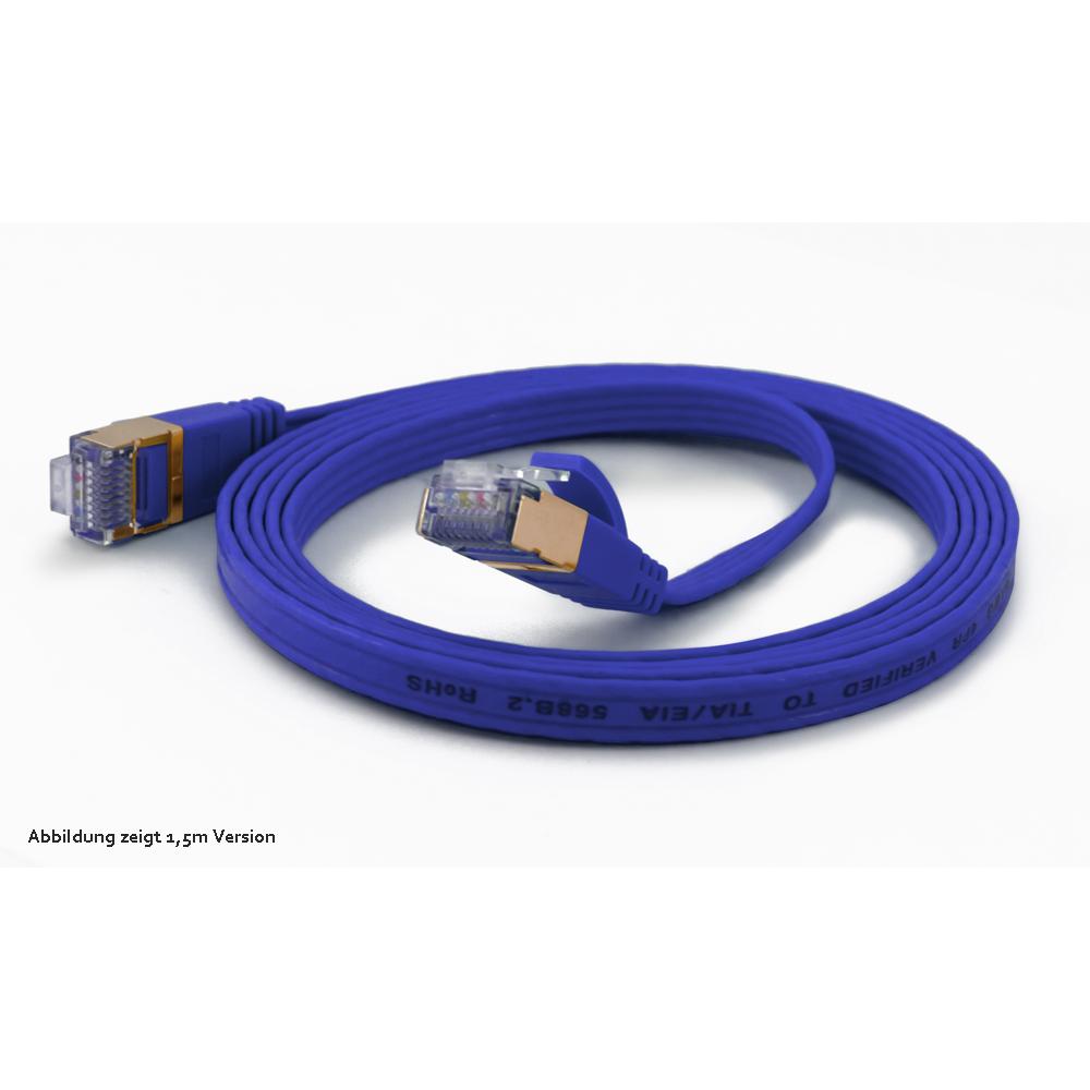 Thumbnail - Wantec 7015 F/UTP (FTP) Blau 0.1m Cat6a Netzwerkkabel (F/UTP, CAT6a, 0.10 m), Netzwerkkabel