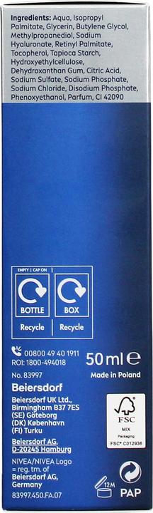 Actual product image NIVEA Men Hyaluron Instant Hydro Gel (Eye care gel, Day)