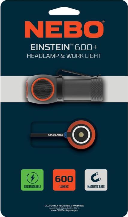 Actual product image Nebo EINSTEIN 600+ LED-Stirnlampe (600 lm)