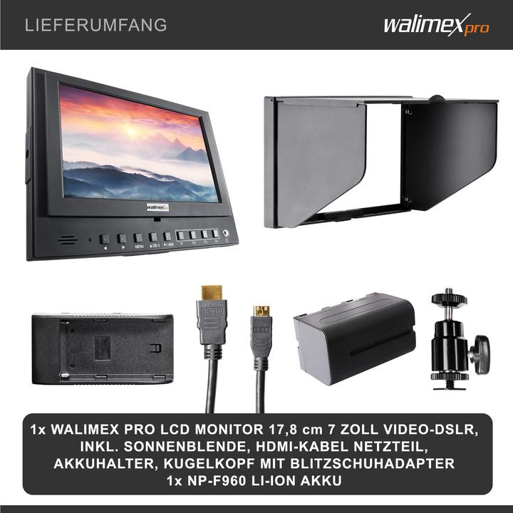 Image du produit Walimex pro Moniteur LCD Pro Director, 17,8 cm (7 pouces) (7", VGA)