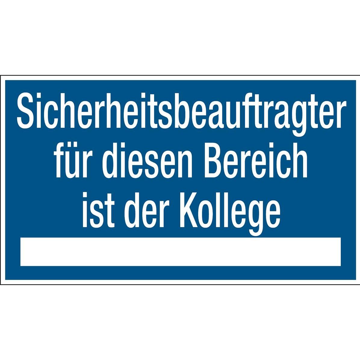 Brady STD 464-250X400-B7525, Schilder: Sicherheitsbeauftragter (801696)
