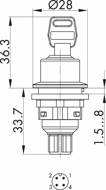Image du produit Schlegel Interrupteur à clé SVASSA12II C009