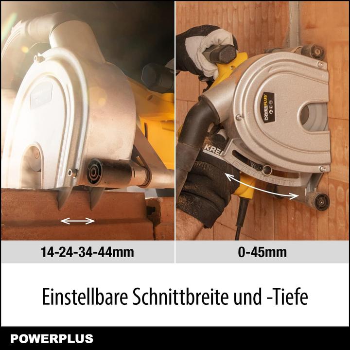 Actual product image Powerplus Wall groover 1800W Ø 150mm - 2 Acc.