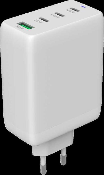 Actual product image Canyon Adapter charger CU100ACC GaN 100W 3xPD 1xQC EU White (100 W, 4 ports)