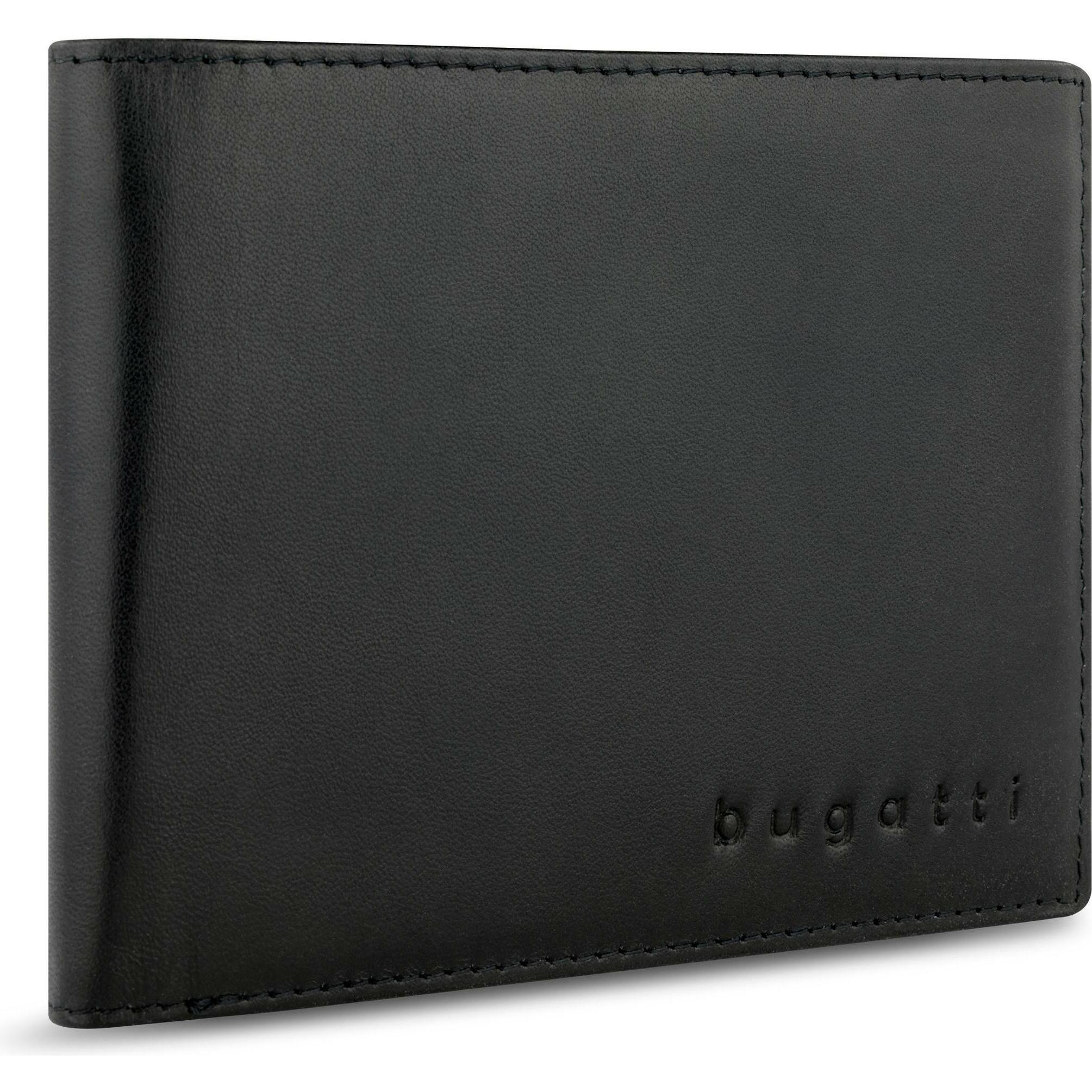 Bugatti, Herren, Portemonnaie, Super Slim, Schwarz