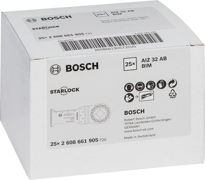 Immagine prodotto Bosch Professional Zubehör Lama BIM per taglio a tuffo AIZ 32 AB, Metallo, 50 x 32 mm