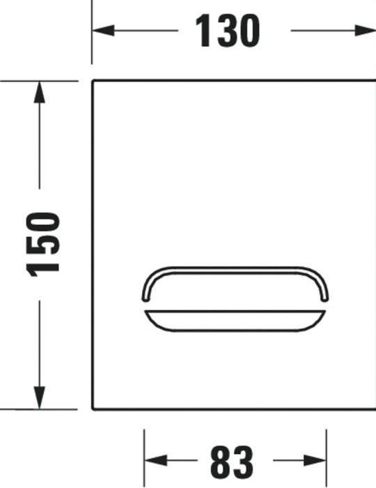 Image du produit Duravit Plaque de déclenchement DURASYSTEM A2 130x150mm filet pour urinoir zinc blanc