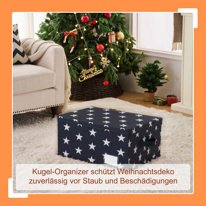 Produktbild Relaxdays Weihnachtskugel Aufbewahrungsbox (42.50 cm, 1x)