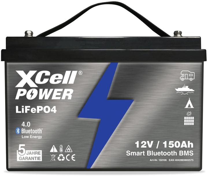Produktbild XCell LiFePO4 Smart BMS 12,8V / 150Ah Pro Ultimate inkl. 4.0 Bluetooth (12.80 V, 150 Ah)
