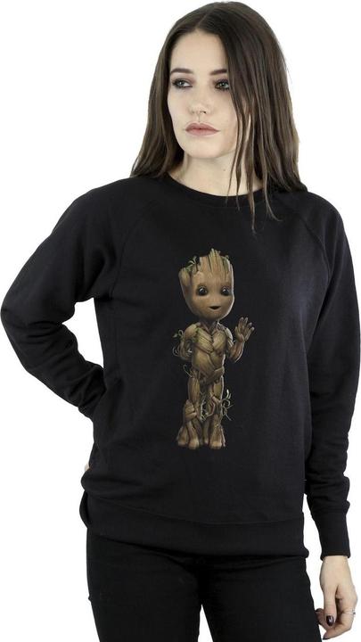 Actual product image Womens/Ladies I Am Groot Wave Pose Sweatshirt (S)