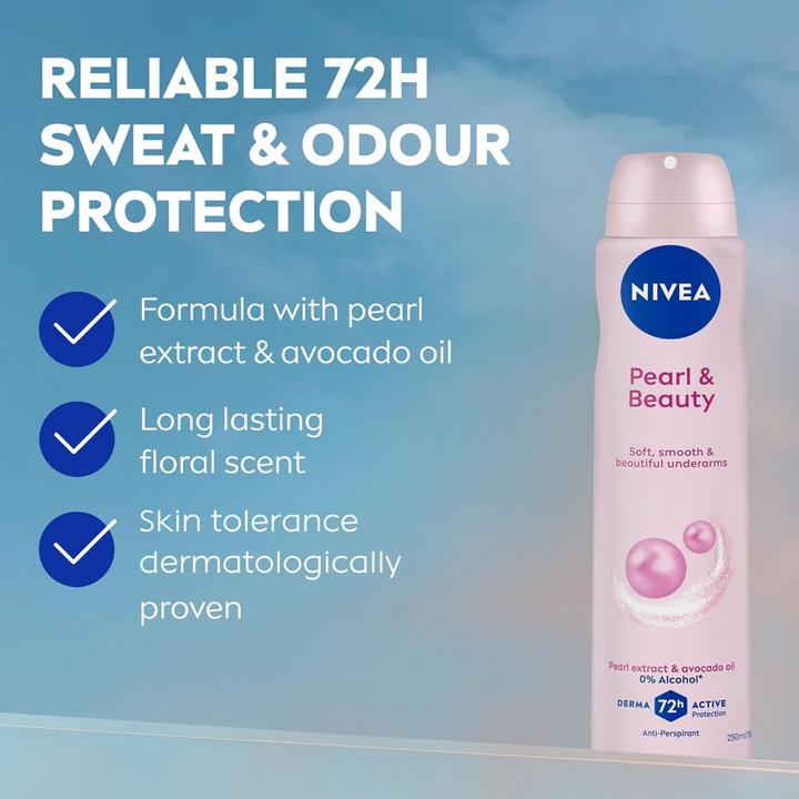 Produktbild NIVEA Pearl & Beauty Antitranspirant Spray 150 ml (Spray, 150 ml)