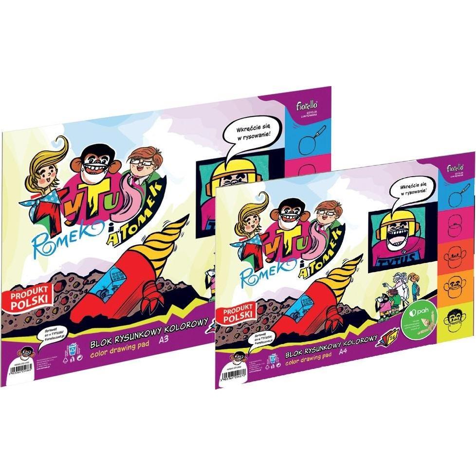 Fiorello, Quaderni + Bloc notes, Farbiger Zeichenblock A3/16K Tytus (A3)
