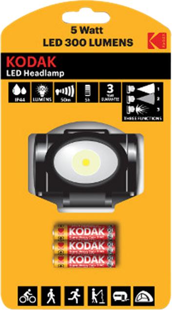 Actual product image Kodak HEADLAMP 300, Headband flashlight LED (300 lm)