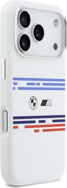 Immagine prodotto BMW Custodia M Silicon Horizontal Line MagSafe per iPhone 17 Pro Bianco (Apple iPhone 17 Pro)