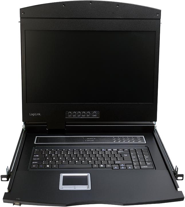 Image du produit LogiLink Console KVM LCD avec écran TFT 19" et clavier (FR)