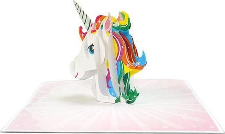 Actual product image MU Classic 3D Pop-Up Birthday greeting card - Unicorn (1 pcs.)