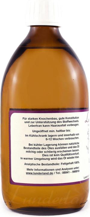 Produktbild Lunderland Dorschlebertran Ergänzungsfutter 250 ml (1 Stk., 264 g)
